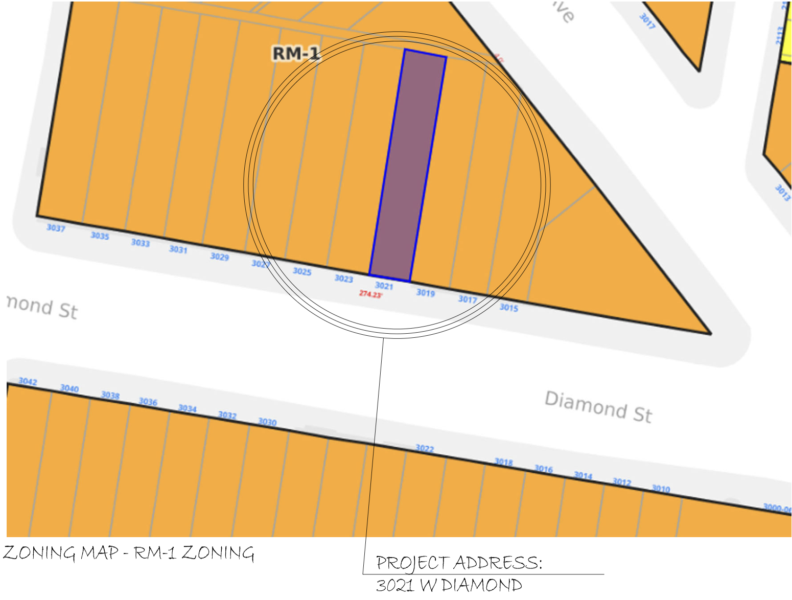 3021 Diamond Street Location