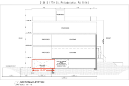 3136 South 17th Street Section-Elevation