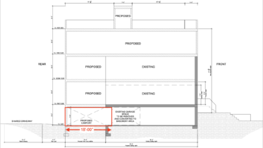 3136 South 17th Street Section-Elevation