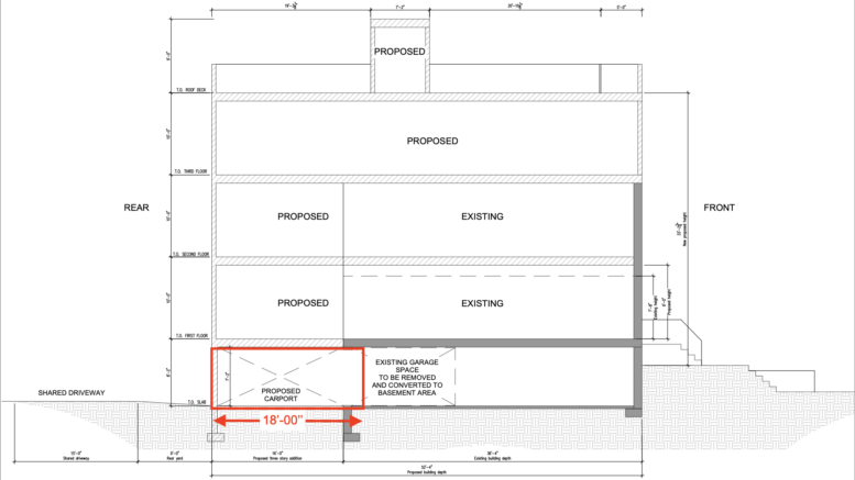 3136 South 17th Street Section-Elevation