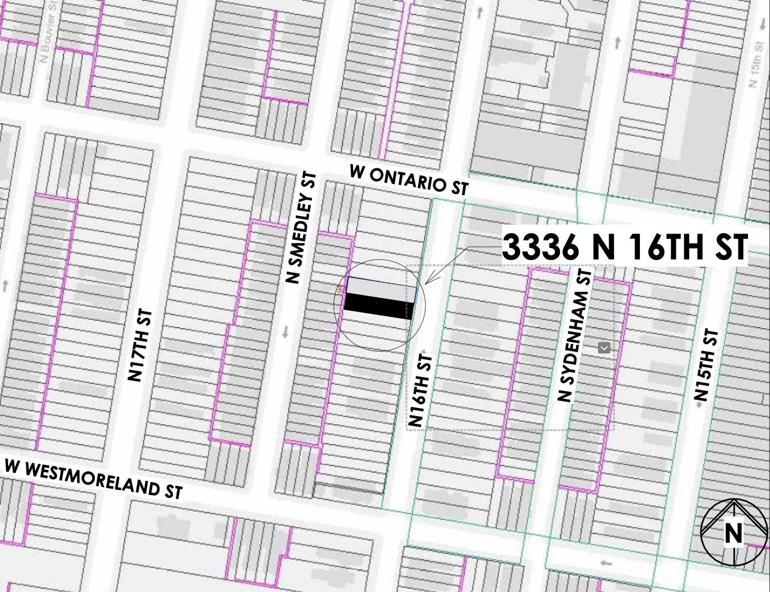 3336 North 16th Street Site Map