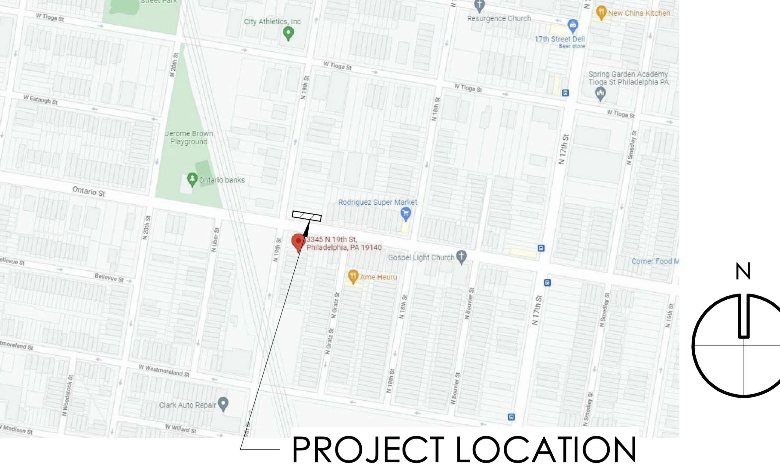 3401 North 19th Street Location Map
