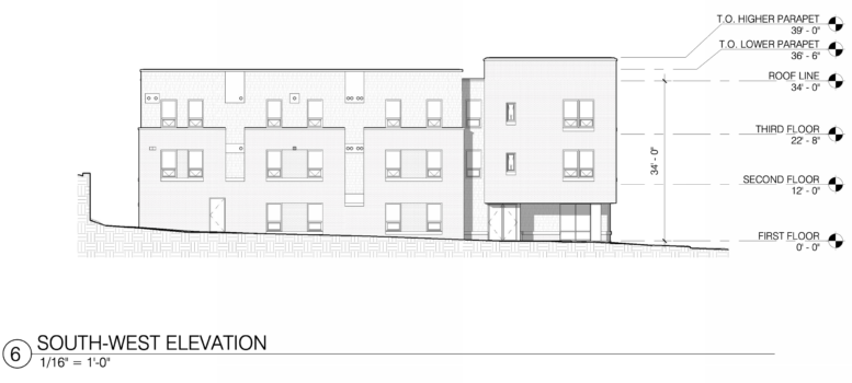 4912 Griscom Street Southwest Elevation
