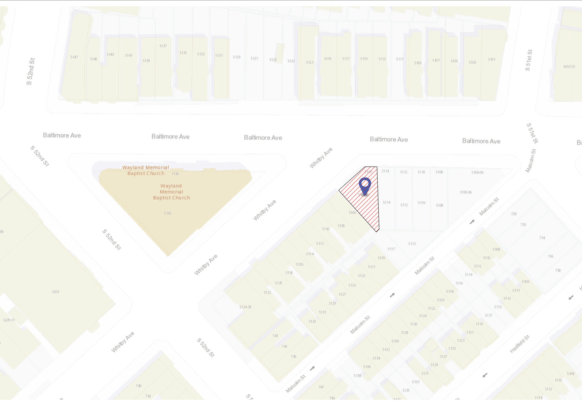 5116 Baltimore Avenue Location