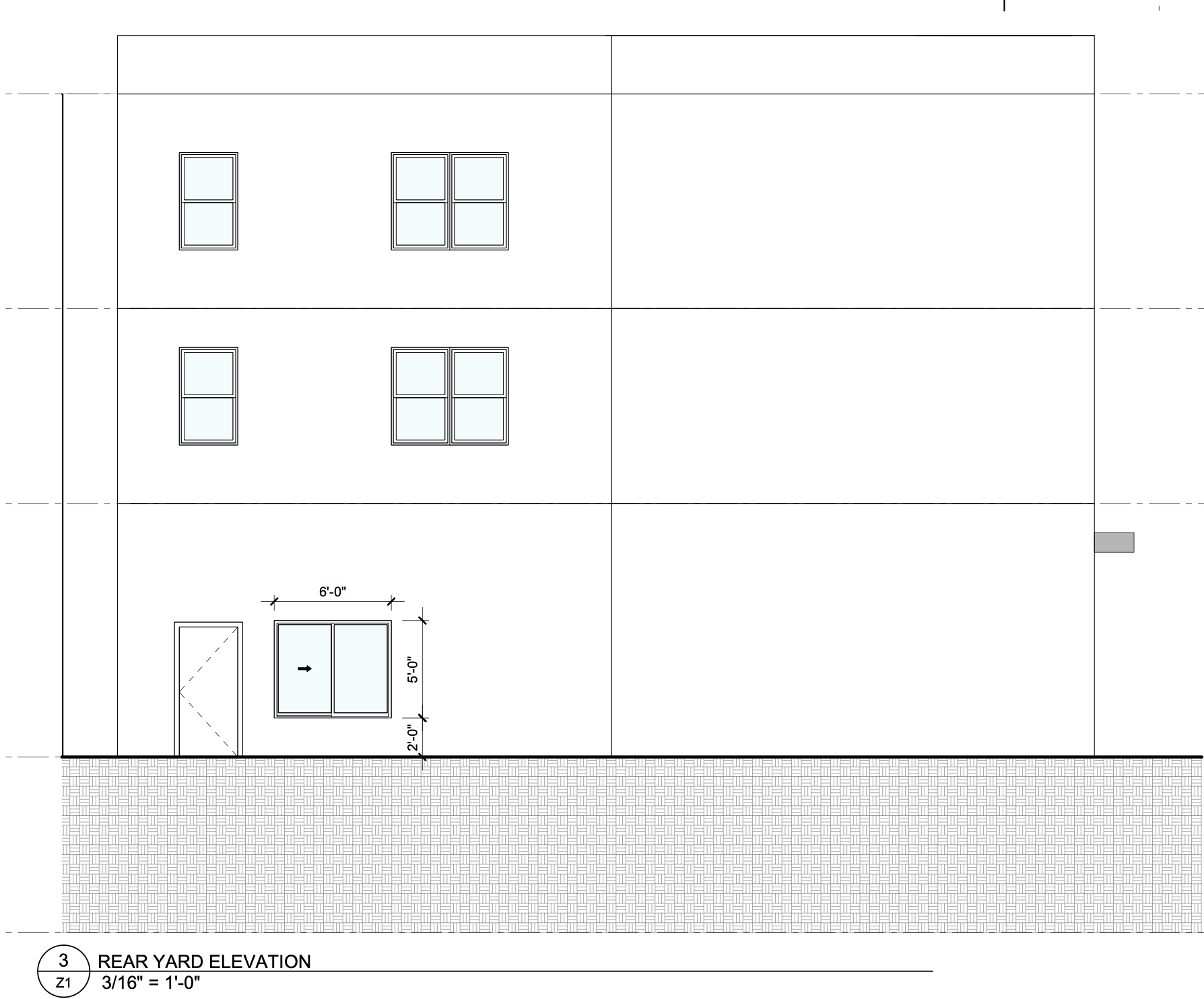 5116 Baltimore Avenue Rear Elevation