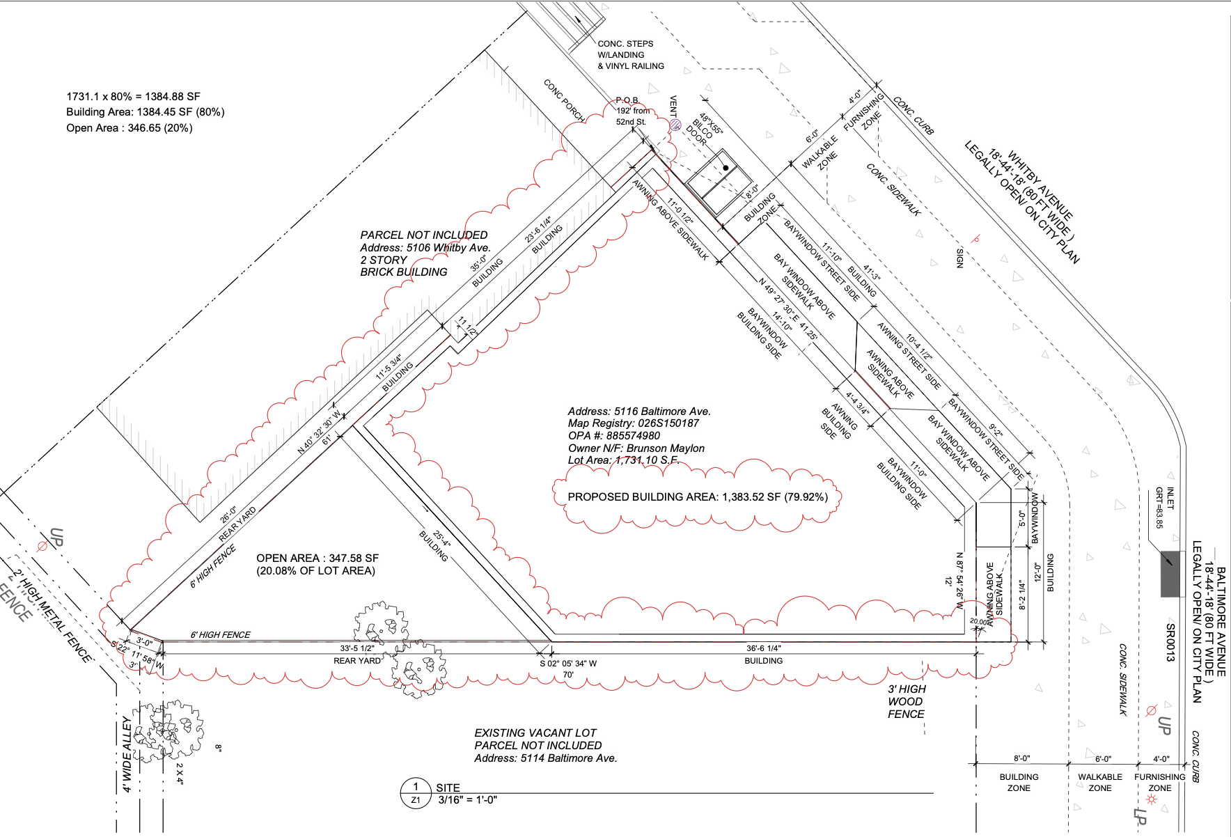 5116 Baltimore Avenue Site Plan