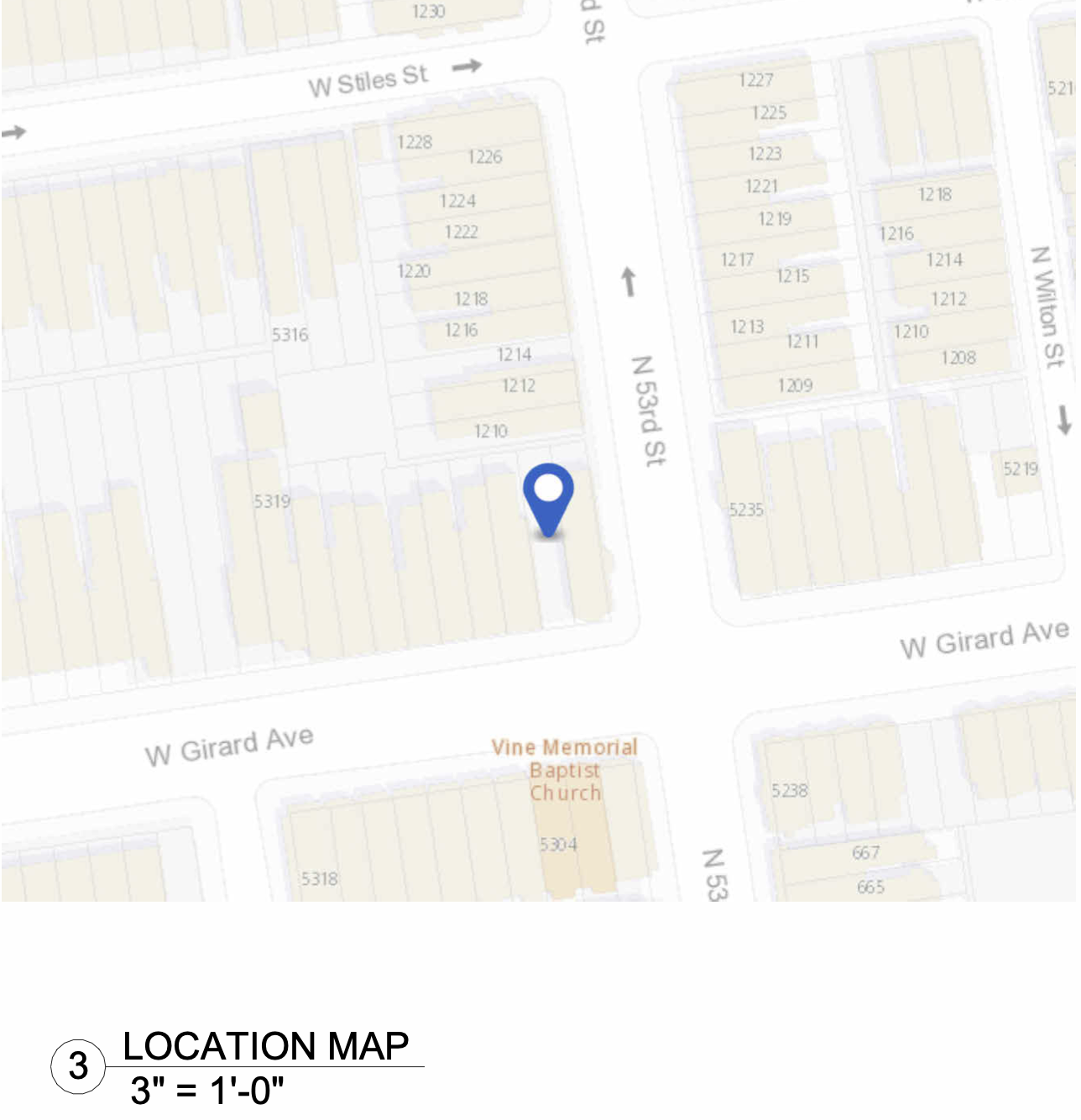 5303 West Girard Avenue Location