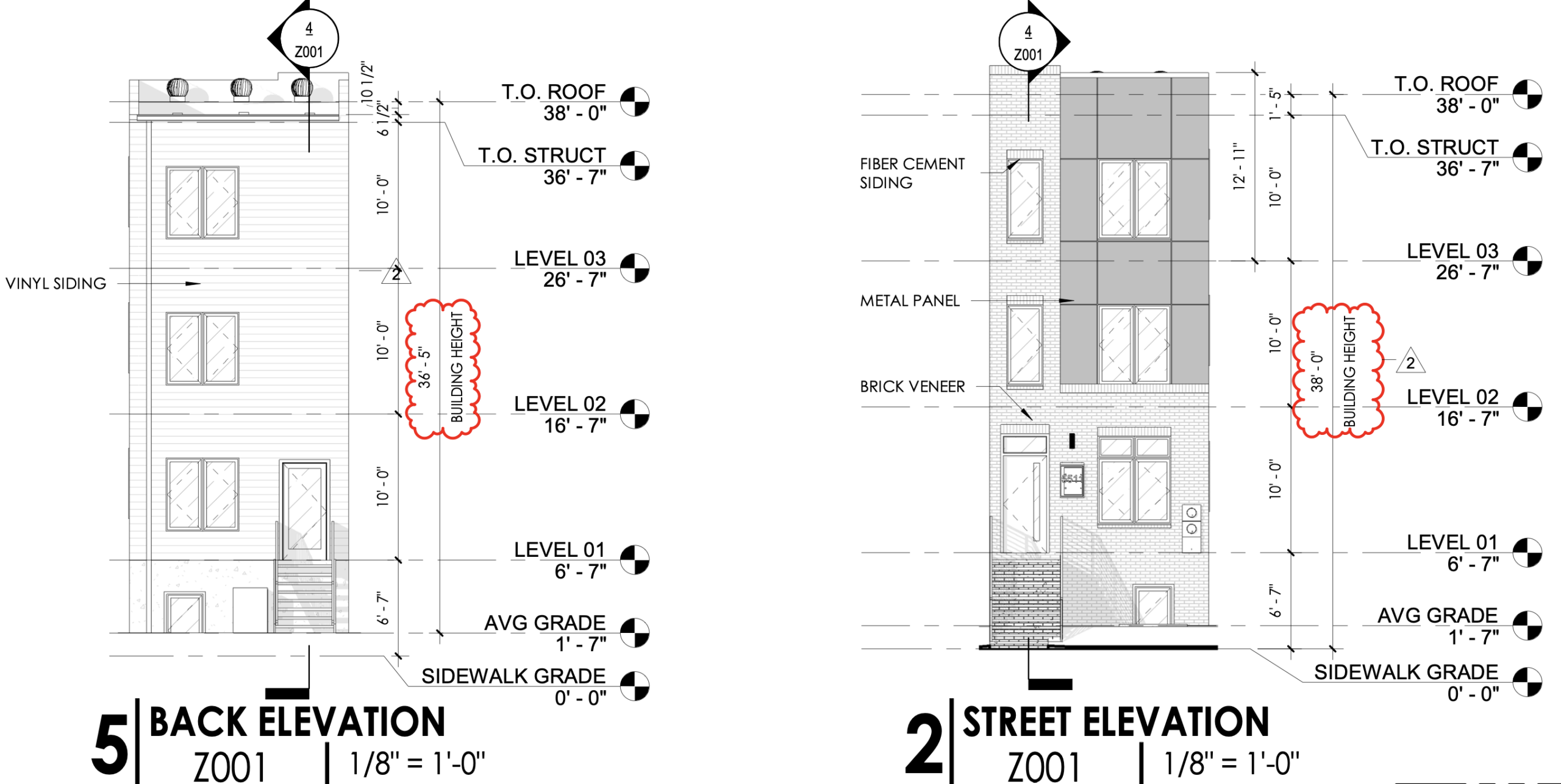 5511 Spruce Street Elevations