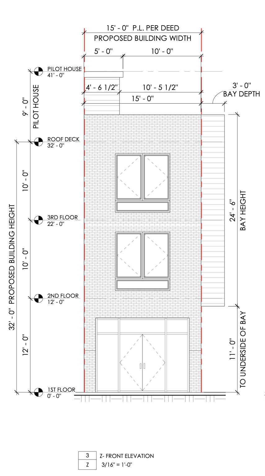 609 West York Street Front Elevation