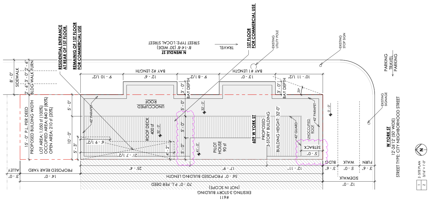 609 West York Street Plan