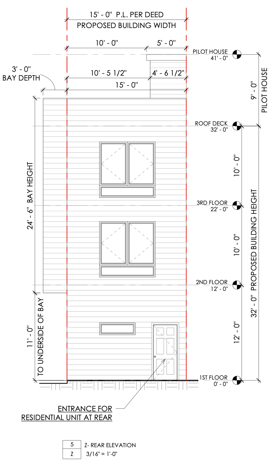 609 West York Street Rear Elevation