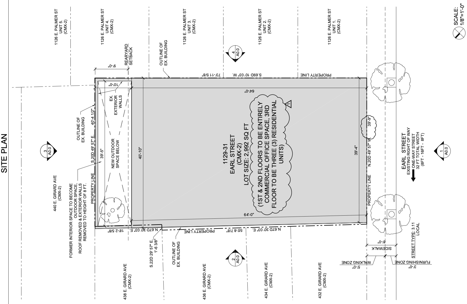 1129-31 Earl Street Site Plan