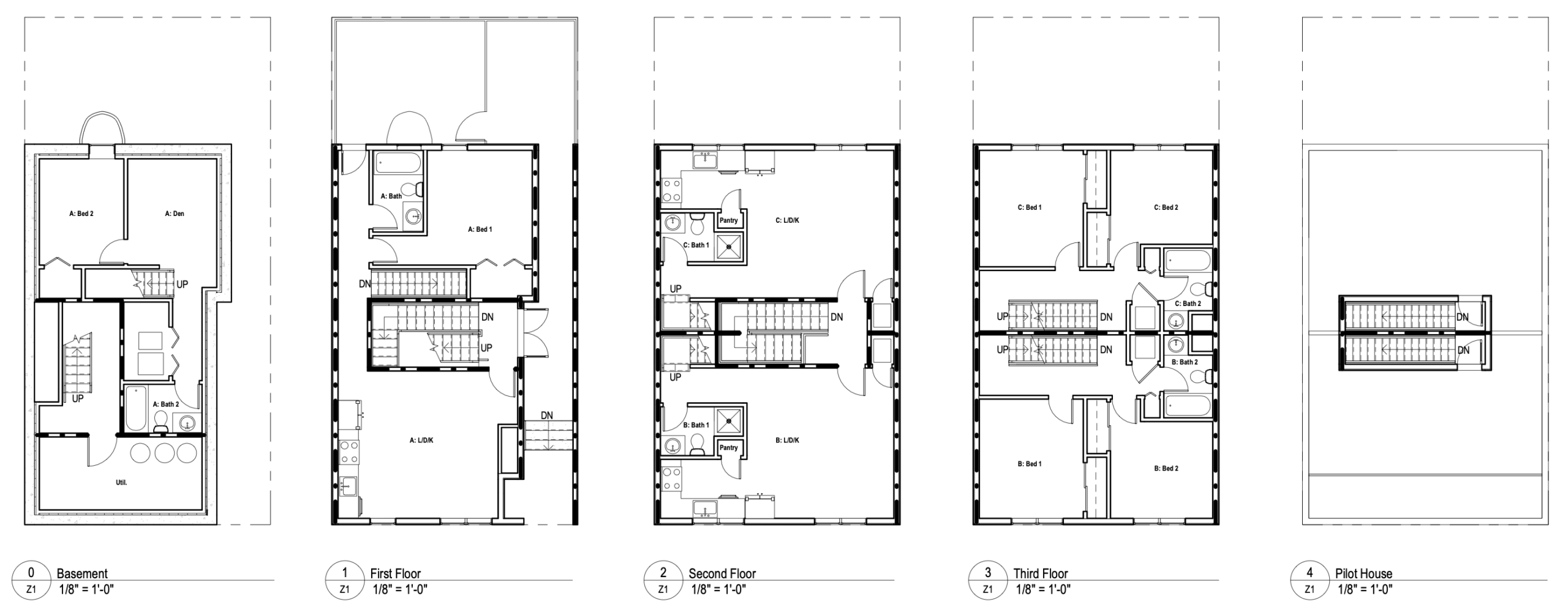 1340-42 Alter Street Floor Plans