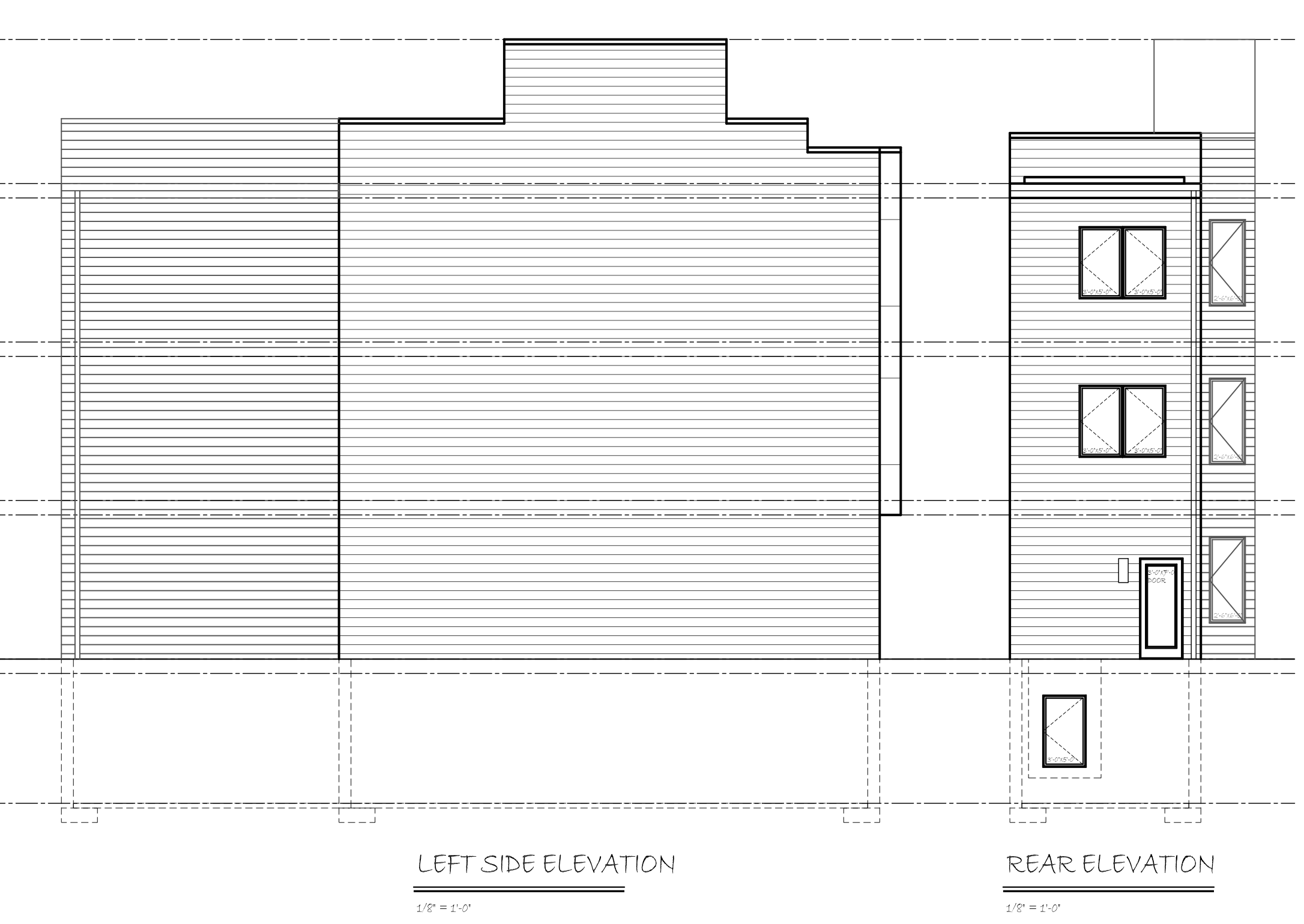 1941 Callowhill Street Rear and Side Elevations