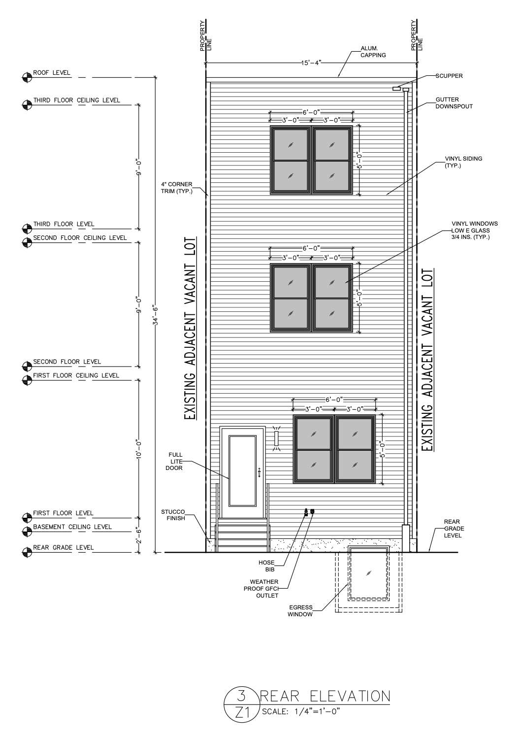 2227 North Franklin Street Rear Elevation