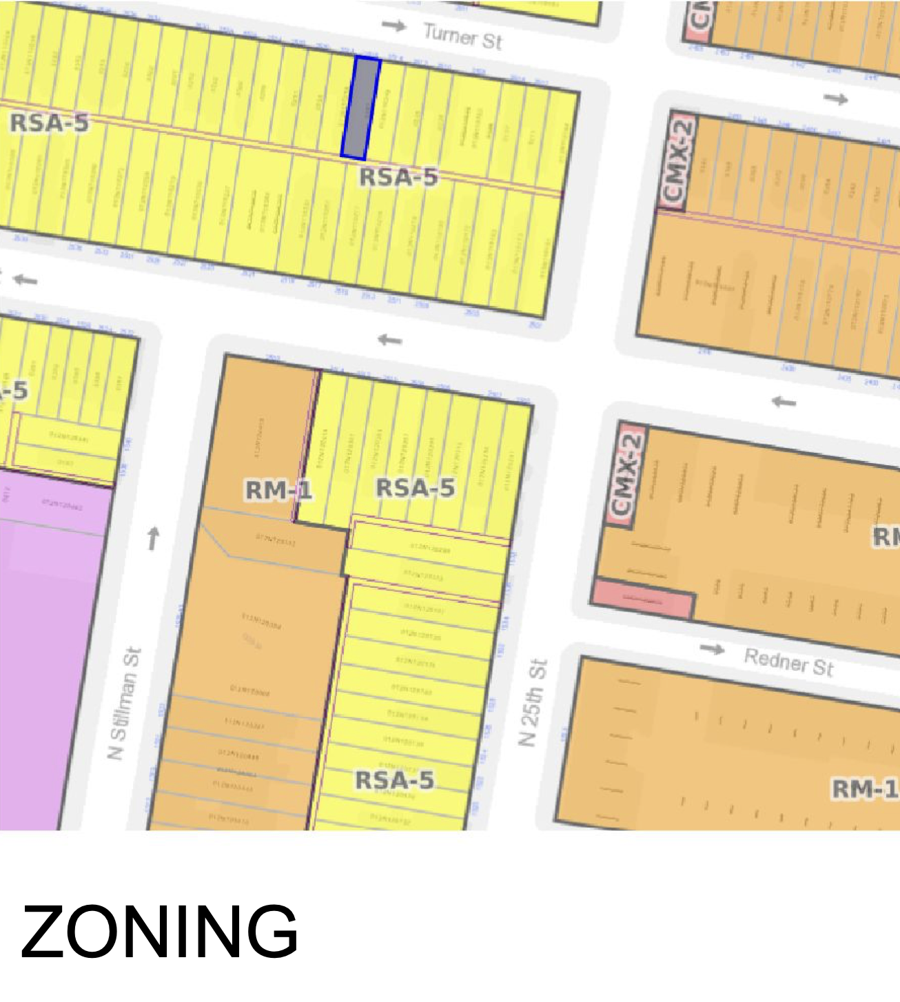 2516 Turner Street Zoning Map