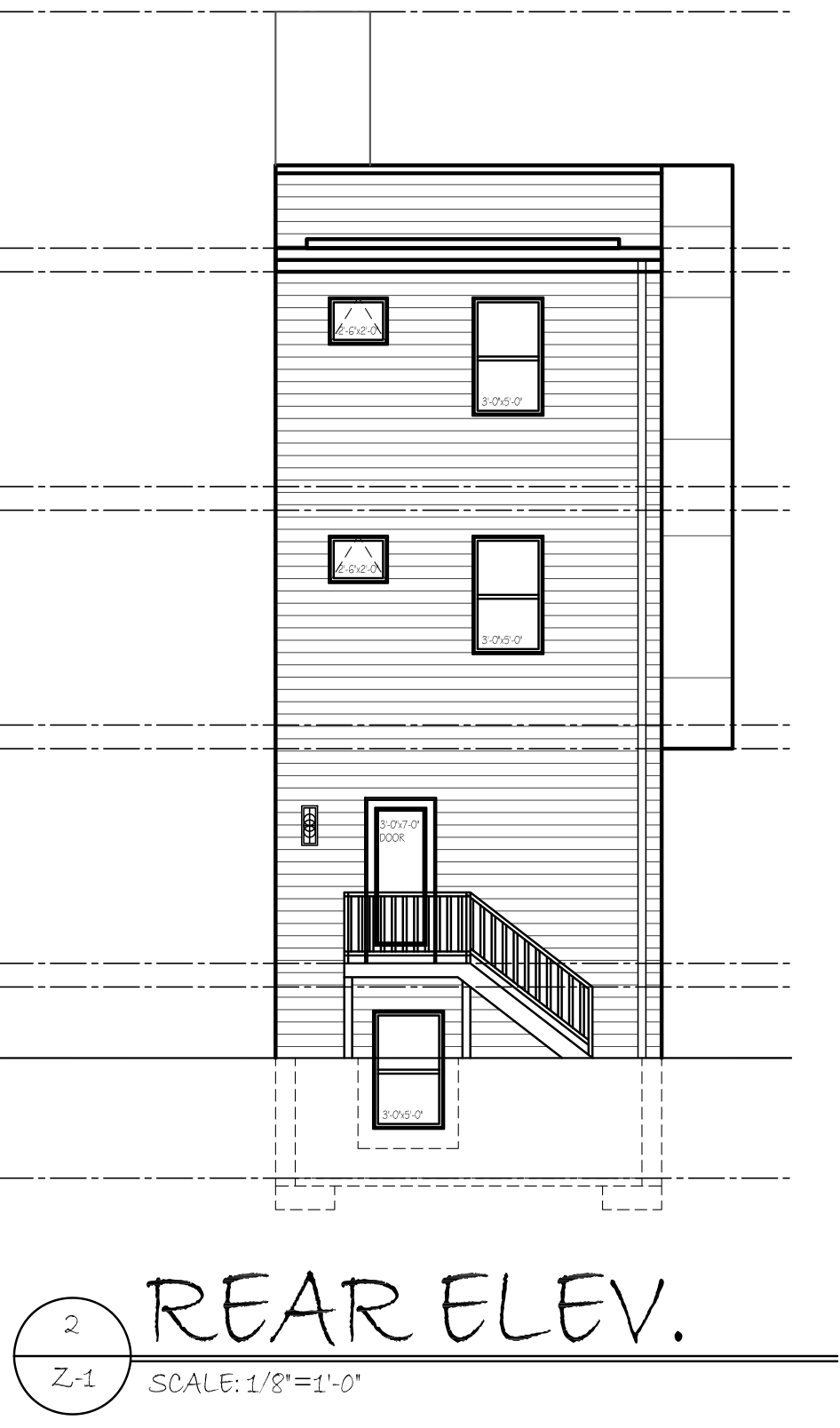 2757 North 13th Street Rear Elevation
