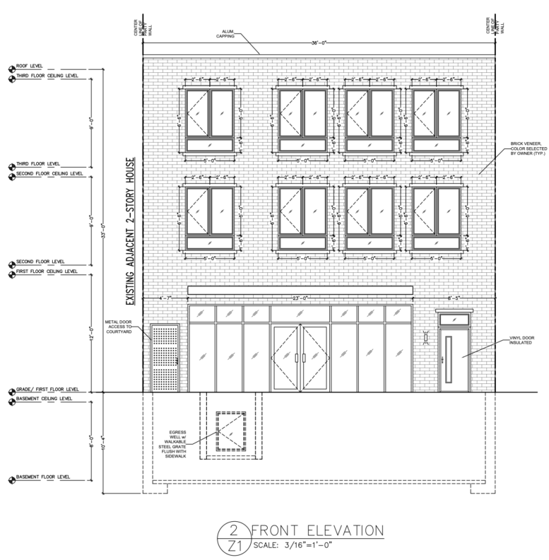 2909 Ridge Avenue Front Elevation