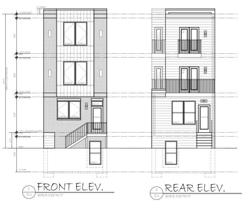 3014 West Diamond Street Elevations
