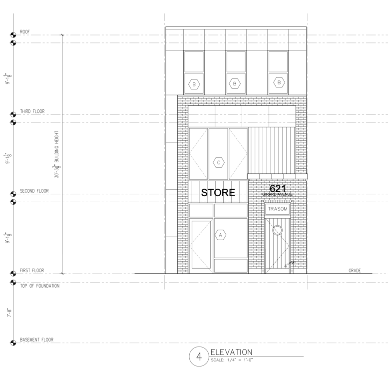 621 West Girard Avenue Elevation