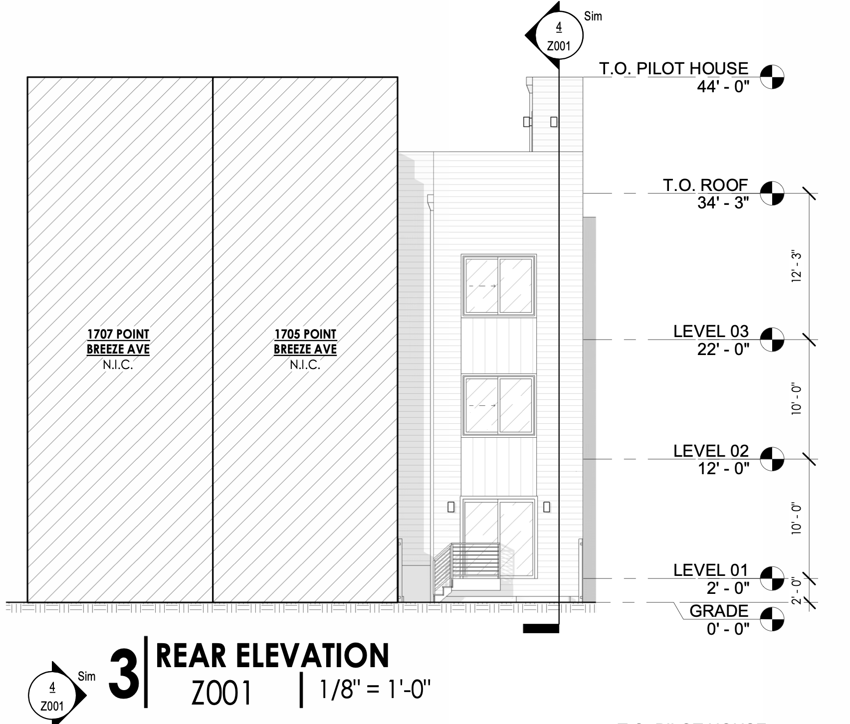 1703 Point Breeze Avenue Rear Elevation