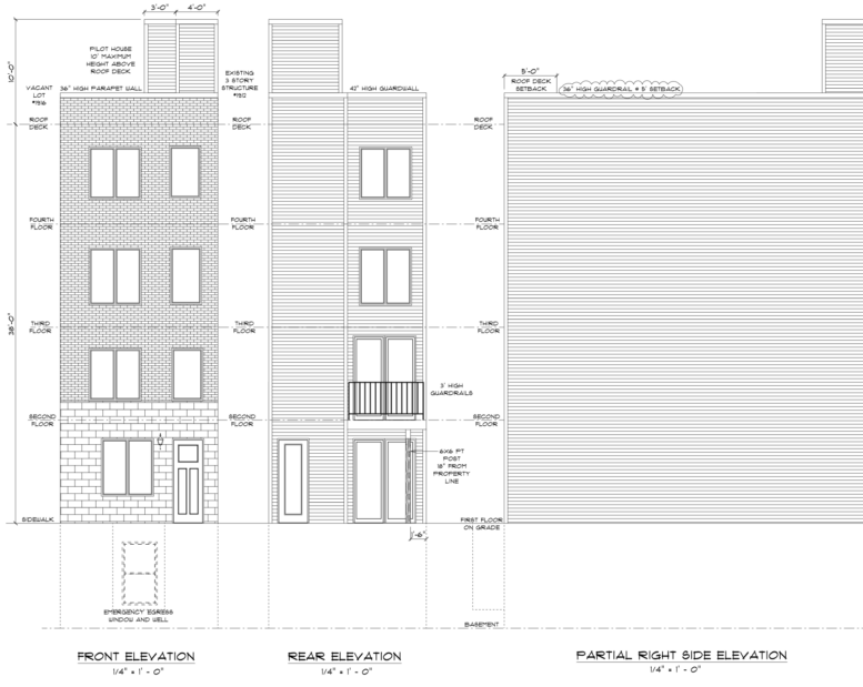 1914 East York Street Elevations