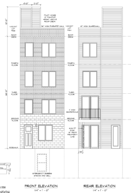 1916 East York Street Elevations