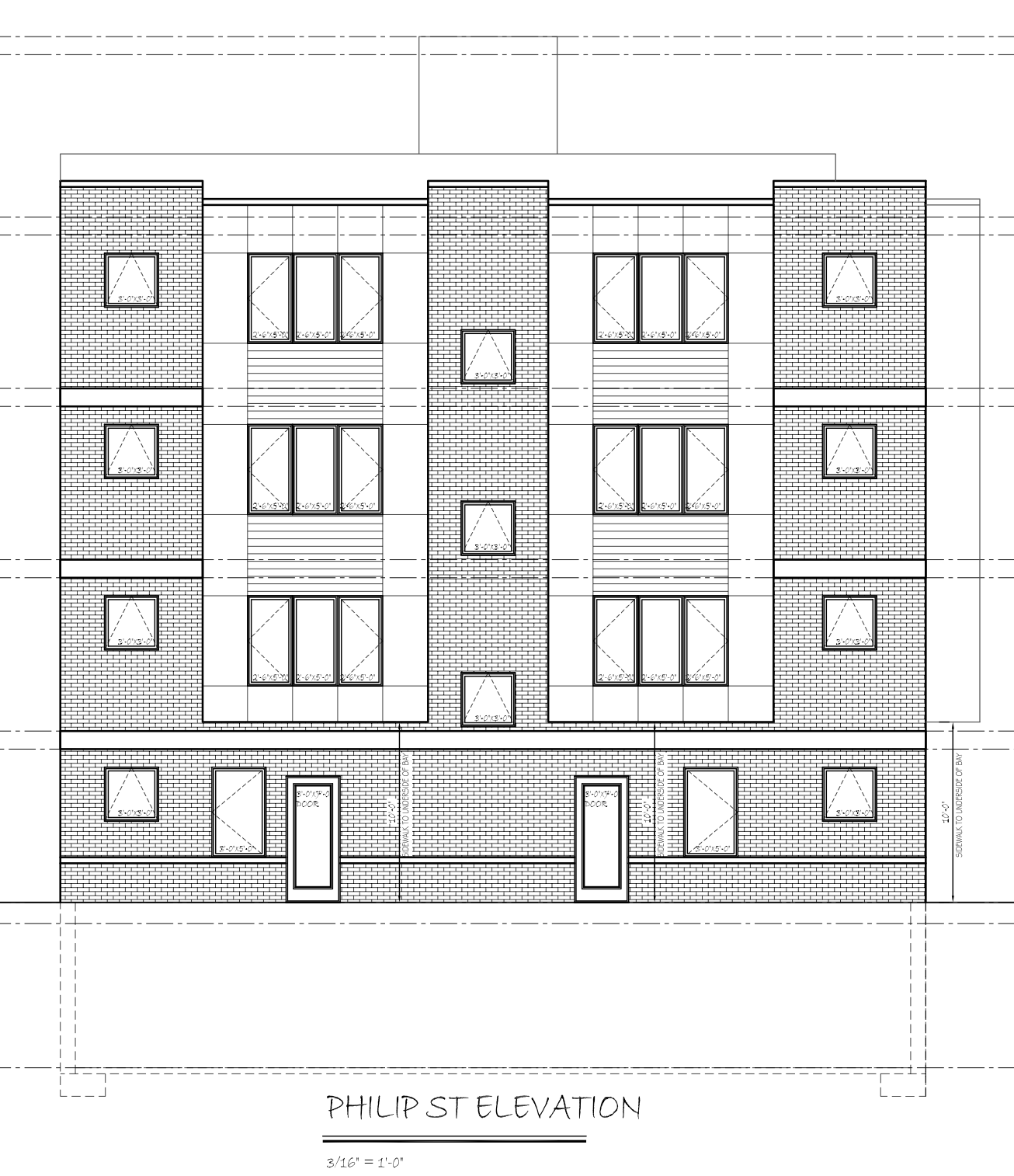 203-09 Diamond Street Philip Street Elevation
