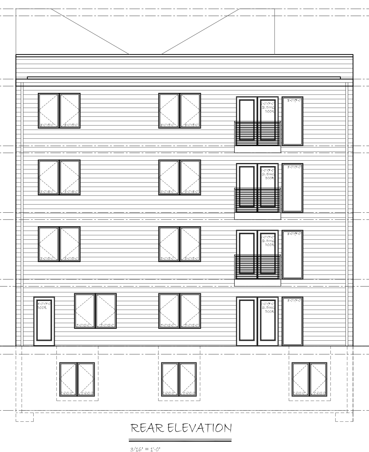 203-09 Diamond Street Rear Elevation