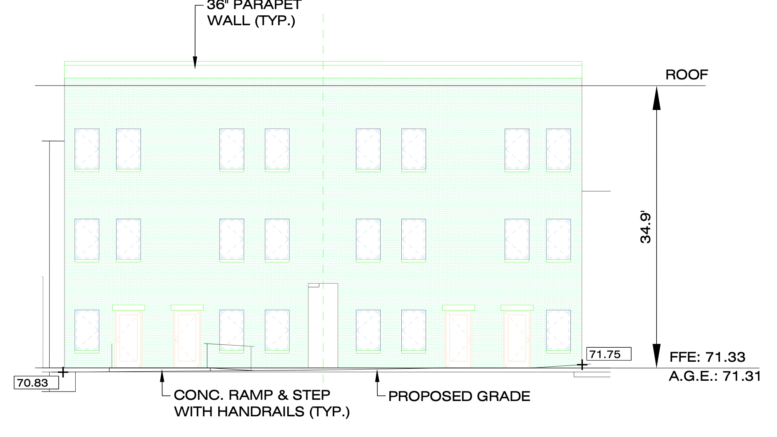 2502 North Fairhill Street Elevation