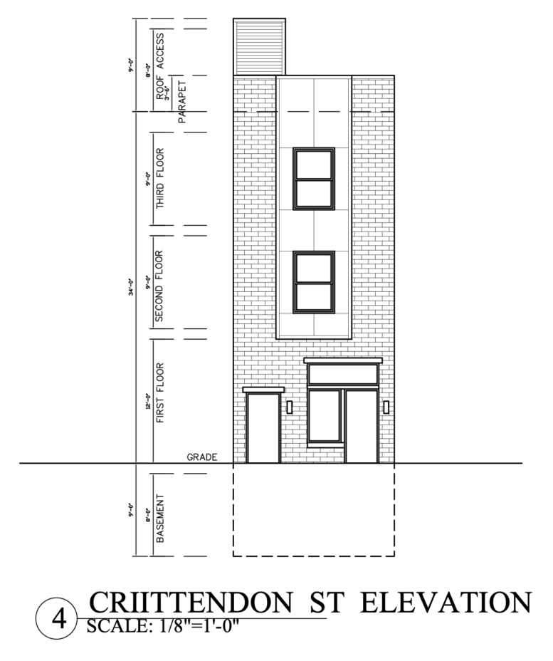 5738 Crittenden Street Elevation