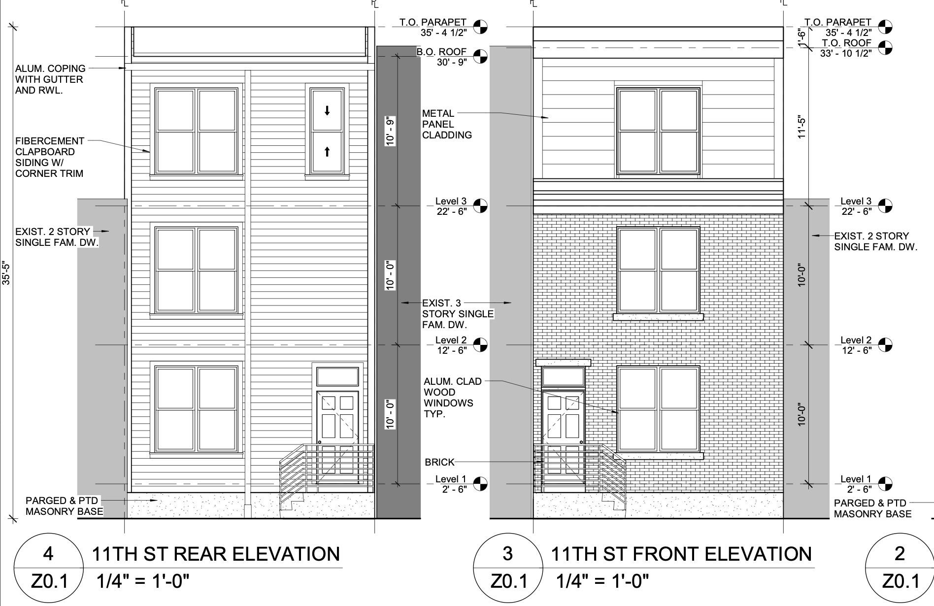 649 North 11th Street Elevations